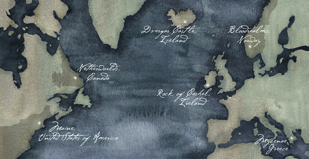 Bloodmark Saga by Aurora Whittet Best, map of the world illustrated by Jen Rich